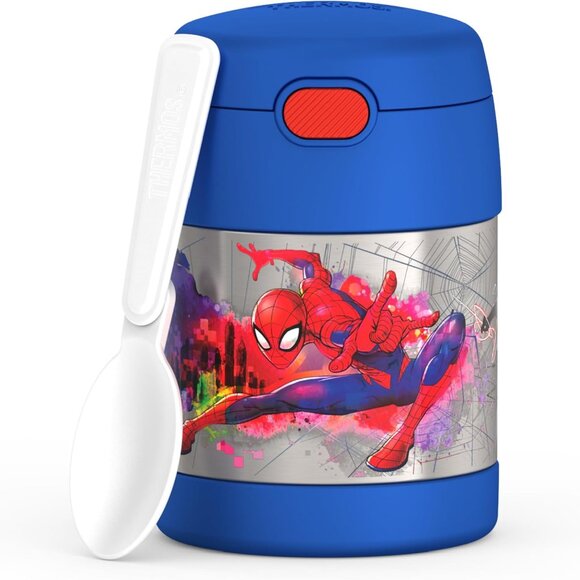 Other - Spider-Man Themed 10oz Kids Insulated Food Jar with Spoon for School Lunches